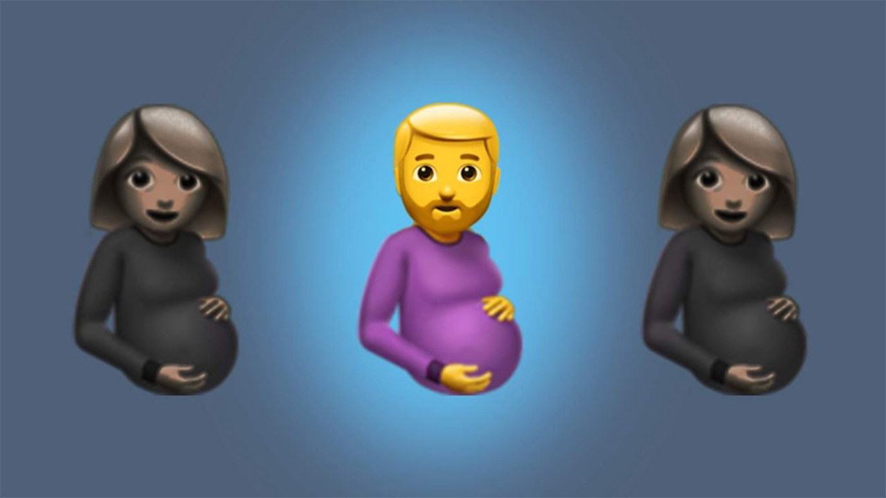 Pregnant man and multi-racial handshake among gender-neutral emojis