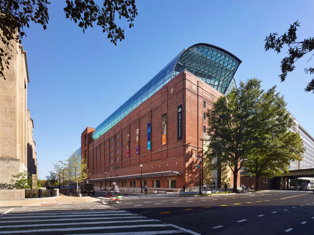 Exterior of the Museum of the Bible in Washington, D.C., during the daytime.