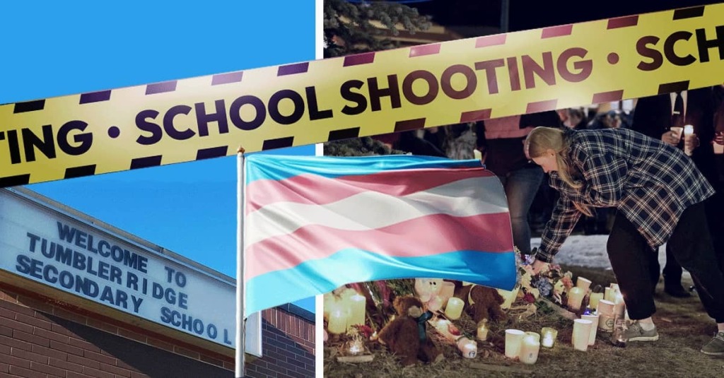 Scenes from Tumbler Ridge Secondary School, where a 17-year-old male student who identifies as female killed or wounded dozens of students before killing himself.