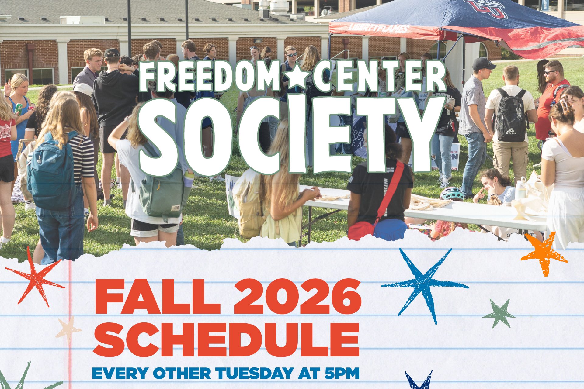 Freedom Center Society Fall 2026 schedule, held every other Tuesday at 5 p.m.