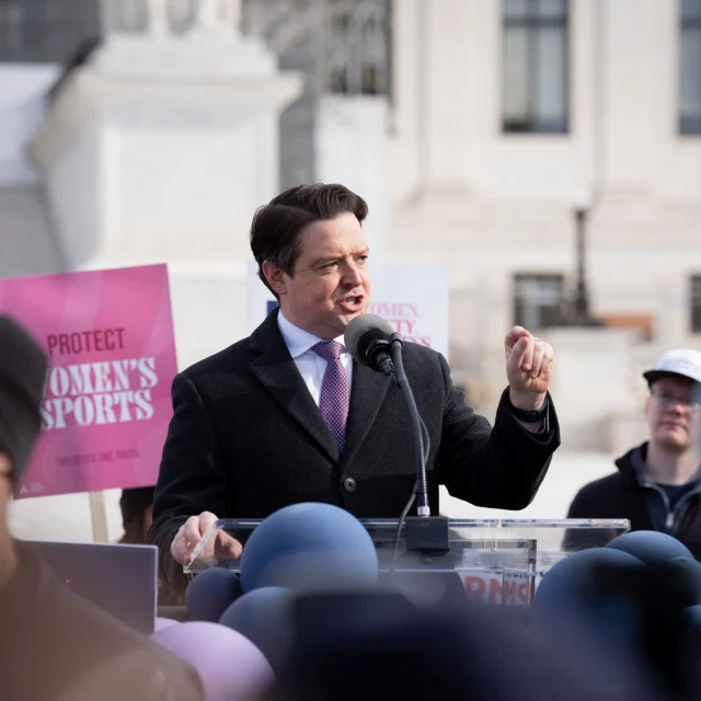 Female sports are for FEMALES only

What an honor to stand along @alliancedefendingfreedom and @donoharmmedicine as oral arguments were heard at the Supreme Court about the legality of saving women’s sports acts