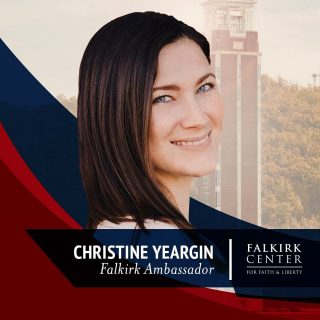 Falkirk Center is proud to introduce @christineyeargin as a Falkirk Ambassador! Christine is most passionate about the pro-life movement. She recently testified at the Colorado State Capitol, defending the state’s Born Alive bill. She is a fearless, powerful voice for the unborn. Welcome aboard, Christine!