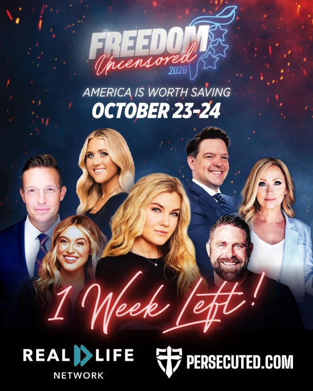 ONE WEEK LEFT! Freedom Uncensored is happening October 23–24 at Liberty University.

Get your tickets now before it’s too late!